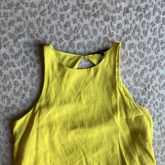 Tibi Chartreuse Tiered Mini Dress, size 4 - Picture 2 of 7